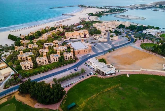 Aerial view of Al Hamra village in Ras al Khaimah