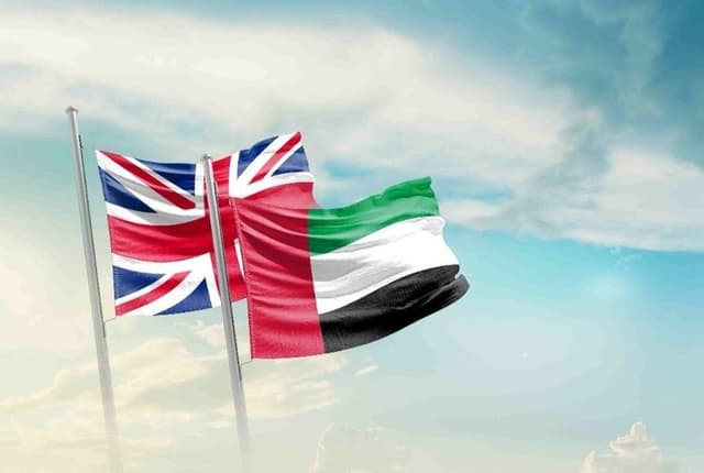 UK and UAE Flag